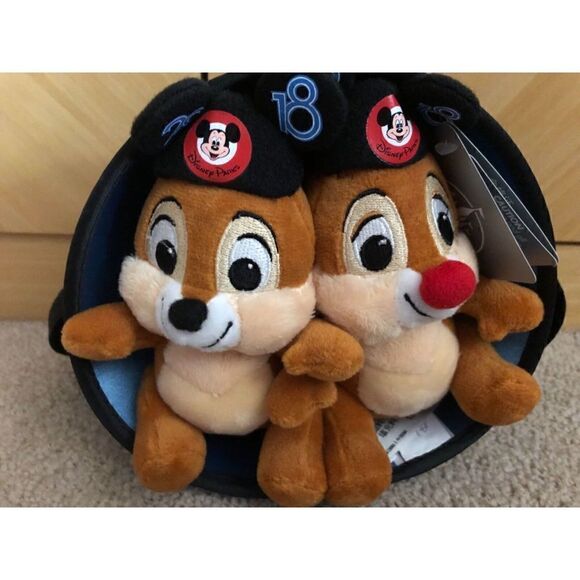 NEW Disney 2018 Chip and Dale Chipmunks Cute Ear Hat Plushies NWT ASAP Shipping - Picture 6 of 12
